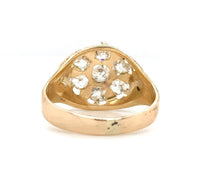 14k and 10k Gold Mine Cut Genuine Natural Diamond Cluster Men's Ring (#J6297)