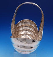 .900 Silver Basket Mid-Century Modern 10" x 6" x 9 3/4" 27.5 ozt. (#7899)