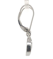 14k White Gold Genuine Natural Diamond Dangle Drop Earrings Jewelry (#J7052)