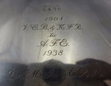 Dresden by Whiting Sterling Silver Fruit Bowl Applied Floral/Scroll Motif #0352