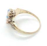 10k Yellow Gold Opal and Seed Pearl Victorian Ring Size 5.75 Jewelry (#J6282)