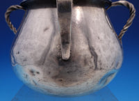 Spanish Colonial Sterling Silver Bowl w/ Two Twisted and Two Plain Handles #7804