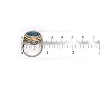 14k White Gold Art Deco Huge Lab-Created Spinel Filigree Ring Jewelry (#J5606)