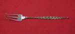 Whiting Sterling Silver Cocktail Fork 5 1/2" Wavy handle Bead center Aesthetic