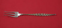 Whiting Sterling Silver Cocktail Fork 5 1/2" Wavy handle Bead center Aesthetic