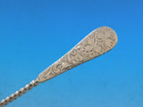 Brite-Cut by Unknown Sterling Silver Flat Handle Butter Spreader Twist Handle