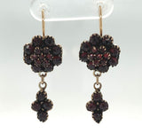 Genuine Natural Bohemian Garnet Drop Dangle Earrings w/ 14k Gold Wires (#J6480)
