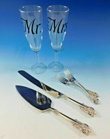 Sterling Silver Ultimate Wedding Gift Set Grande Baroque Wallace Server Glasses