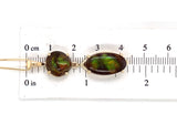 14k Yellow Gold 12 Carat TW Fire Genuine Natural Agate Pendant (#J7230)