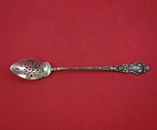 Douvaine by Unger Sterling Silver Nouveau Olive Spoon Pierced Original 6 1/4"