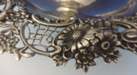 Whiting Sterling Silver Chamber Stick Set 4pc w/Pierced Floral Border (#0727)