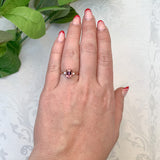 14k Rose Gold 1.60 Carat Pink Genuine Natural Tourmaline Diamond Ring (#J7535)