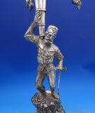 Austrian .800 Silver Candelabra / Epergne 3D Man with Axe 87.9 ozt Vienna #6492