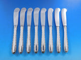 Silver Flutes by Towle Sterling Silver Butter Spreader HH Paddle Set of 8