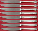 Damask Rose by Oneida Sterling Silver Steak Knife Set 8pc Not Serrated Custom