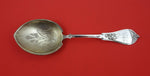 Strawberry by Durgin Coin Silver Pudding Spoon stippled GW brite-cut 8 1/2"