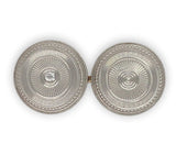 Pair of 14k Yellow Gold Men's Cufflinks with Platinum Top and Diamonds (#J6872)