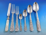 Byzantine by Wood & Hughes Sterling Silver Flatware Service Set 45 pc Rare c1875