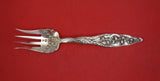 Lily of the Valley by Whiting Sterling Salad Fork fancy splayed 4-Tine  6 1/8"