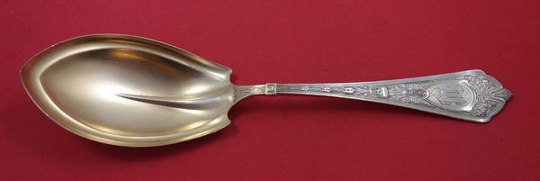 Cleopatra by Schulz and Fischer Sterling Pudding Spoon GW Pointed Stippled