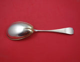 Victoria #80 by Wood and Hughes Sterling Silver Berry Spoon Light GW Flowers 9"