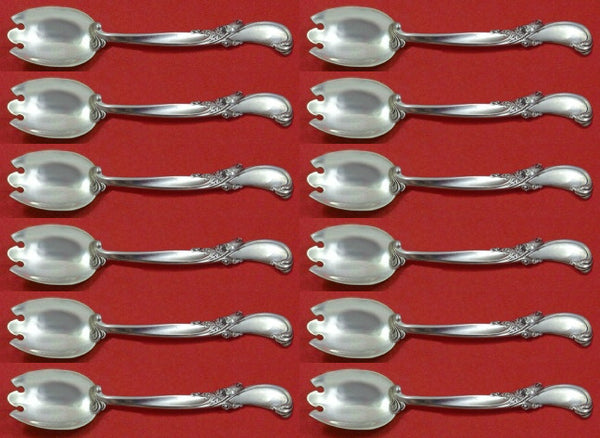 Waltz of Spring by Wallace Sterling Silver Ice Cream Dess. Fork Custom Set 12pc