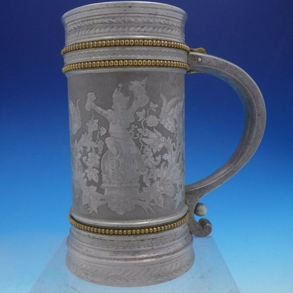 Acid Etched Mixed Metals Figurative Mug by Gorham Marked Number 11 (#4143)