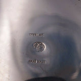 Sterling Silver Handmade Tea Caddy Oval with Hinged Lid and Rope Border (#6689)