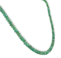 40 Carat TW Genuine Natural Emerald Faceted Bead Necklace w/14k Clasp 16" #J7236