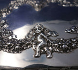 Cupid by Howard Sterling Silver Cigar Box Cupids Swags of Flowers #1369B (#5589)