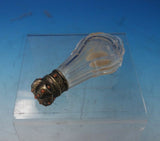 Sterling Silver and Cut Crystal Perfume Bottle Gilded with Coral Beads (#5551)
