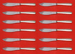 Rambler Rose by Towle Sterling Silver Fish Knife Custom Set 12 pcs 8 1/4"