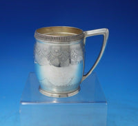 Bright-Cut Gorham Sterling Silver Drinking Cup #513 3 7/8" x 4 1/4" (#6266)