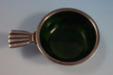 Bernadotte by Georg Jensen Sterling Silver Salt Dip with Green Enamel #9 (#1544)