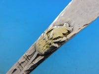 Lap Over Edge Mixed Metals by Tiffany Sterling Silver Soup Ladle w/ Frog 11 1/2"