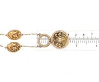14k Yellow Gold Art Nouveau Style Iris Necklace (#J5540)