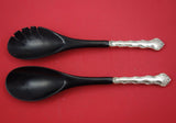 Tara by Reed & Barton Sterling Silver Salad Serving Set HH w/ black nylon 12"