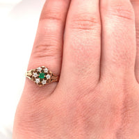 10k Yellow Gold Victorian Mine Cut Diamond Ring (#J5555)
