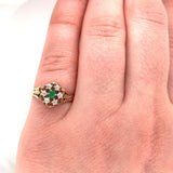 10k Yellow Gold Victorian Mine Cut Diamond Ring (#J5555)