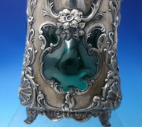 Imperial Queen by Whiting Glass Water Pitcher w/ Sterling Silver Overlay (#5668)