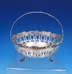 Floral by Theodore Starr Sterling Silver Candy Dish w/Swing Handle #888 (#7782)