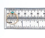 10k Rose Gold Victorian Genuine Natural Turquoise and Diamond Ring 5.5 (#J6569)