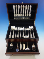Baltimore Rose by Schofield Sterling Silver Flatware Set 8 Service 59 pcs Dinner