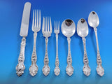 Violet by Wallace Sterling Silver Flatware Service for 12 Set 87 pieces