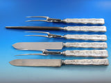 Lap Over Edge Acid Etched by Tiffany Sterling Silver Roast Carving Set 6 Piece