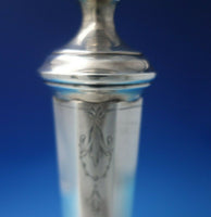 Webster Sterling Silver Candlestick Bright-Cut 12" x 3 1/4" c.1930 (#5644)