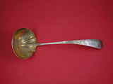 Bright-Cut by Faber and Son Sterling Silver Soup Ladle Gold Washed 12 1/2"