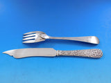 Floral by Tiffany & Co. Silverplate Individual Fish Set 24 pieces Antique c1884