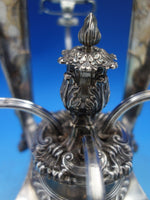 Peau de Lion Silverplate Epergne Four Arms No Bowls No Marks (#6615)