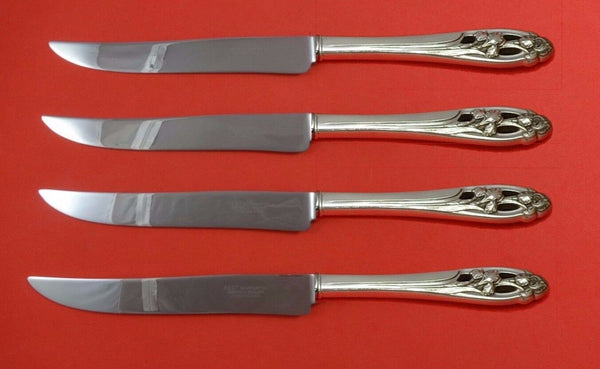 Silver Iris by International Sterling Silver Steak Knife Set Texas Sized Custom